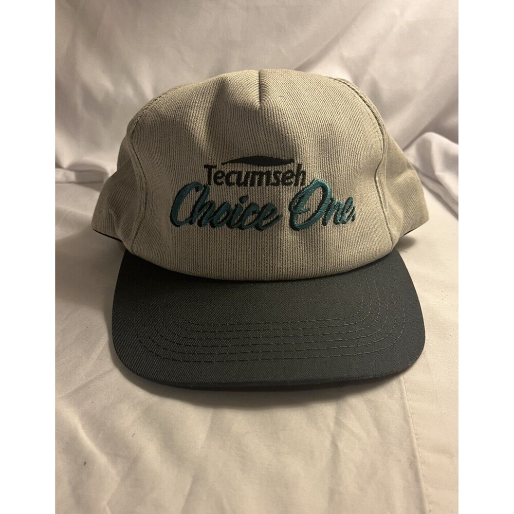 TECUMSEH Black Snap Back Hat Cap Silver black Choice One